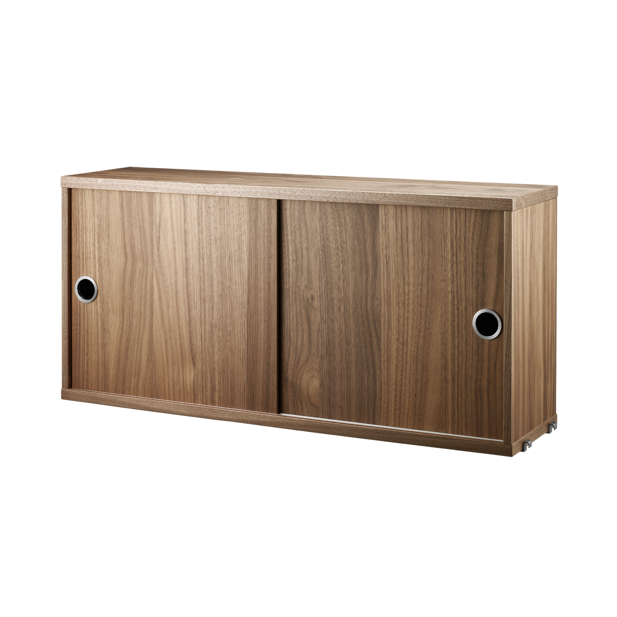 Cabinet with Sliding Doors w78 x d20 x h37 cm Walnut