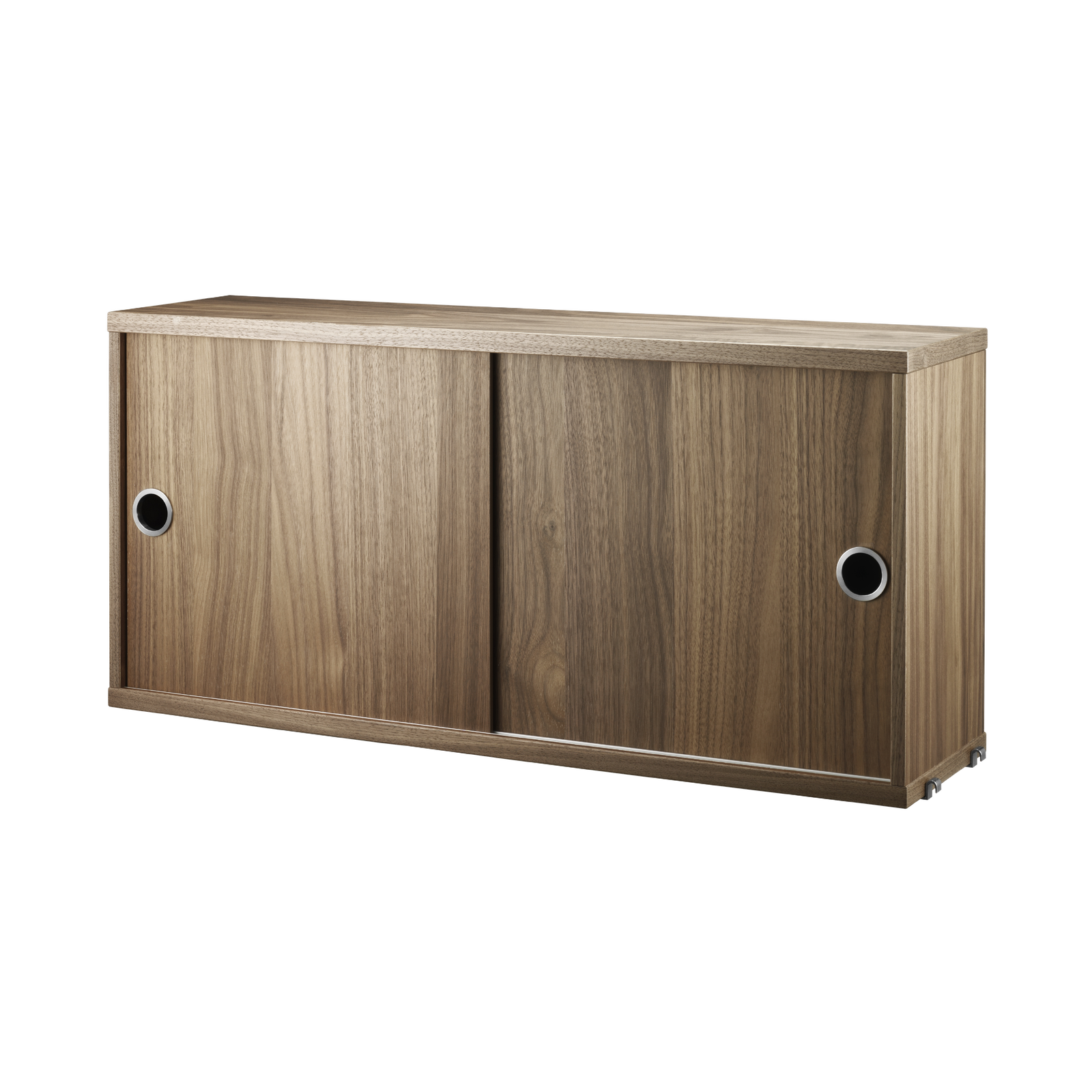 Cabinet with Sliding Doors w78 x d20 x h37 cm Walnut