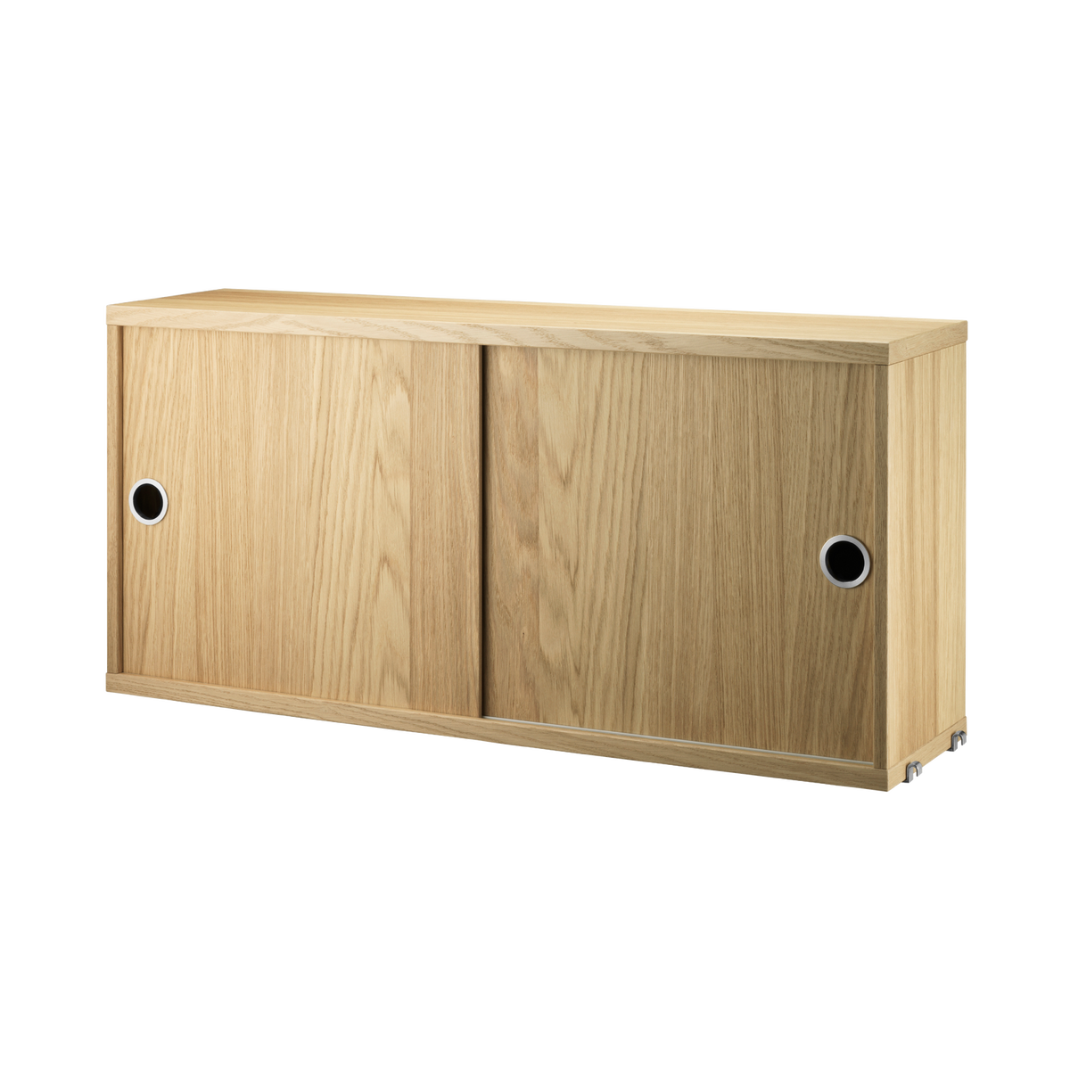 Cabinet with Sliding Doors w78 x d20 x h37 cm Oak