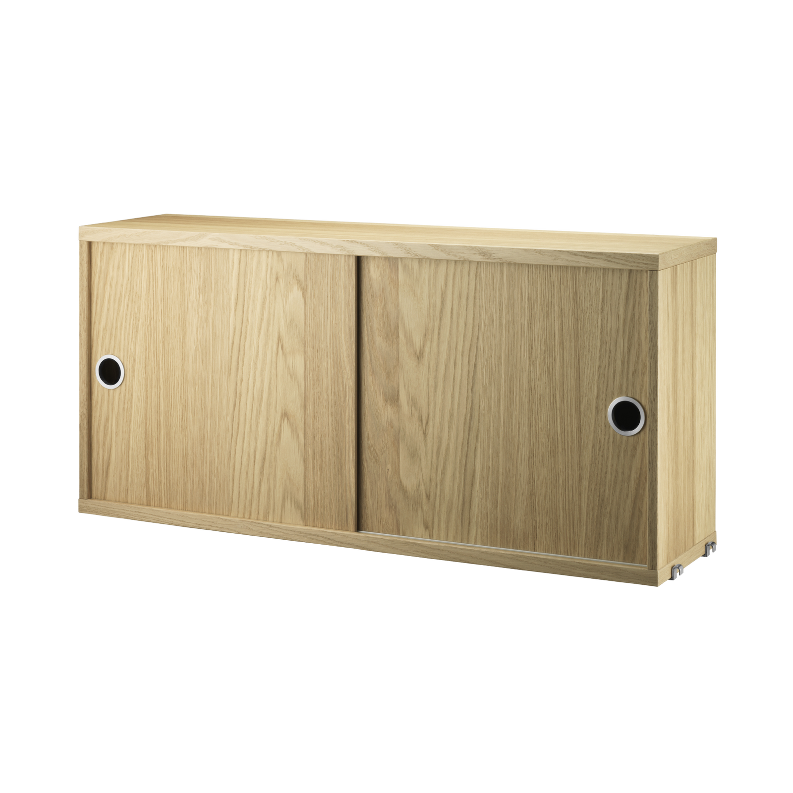 Cabinet with Sliding Doors w78 x d20 x h37 cm Oak