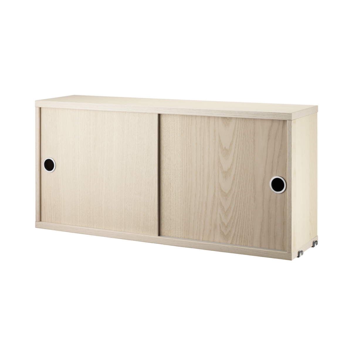 Cabinet with Sliding Doors w78 x d20 x h37 cm Ash