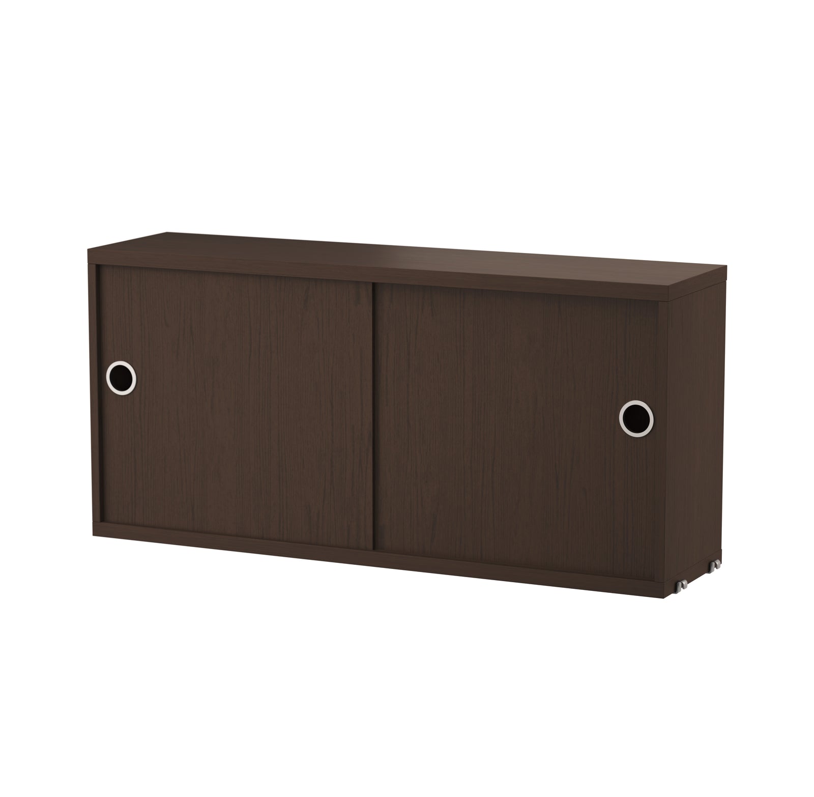 Cabinet with Sliding Doors w78 x d20 x h37 cm Dark oak