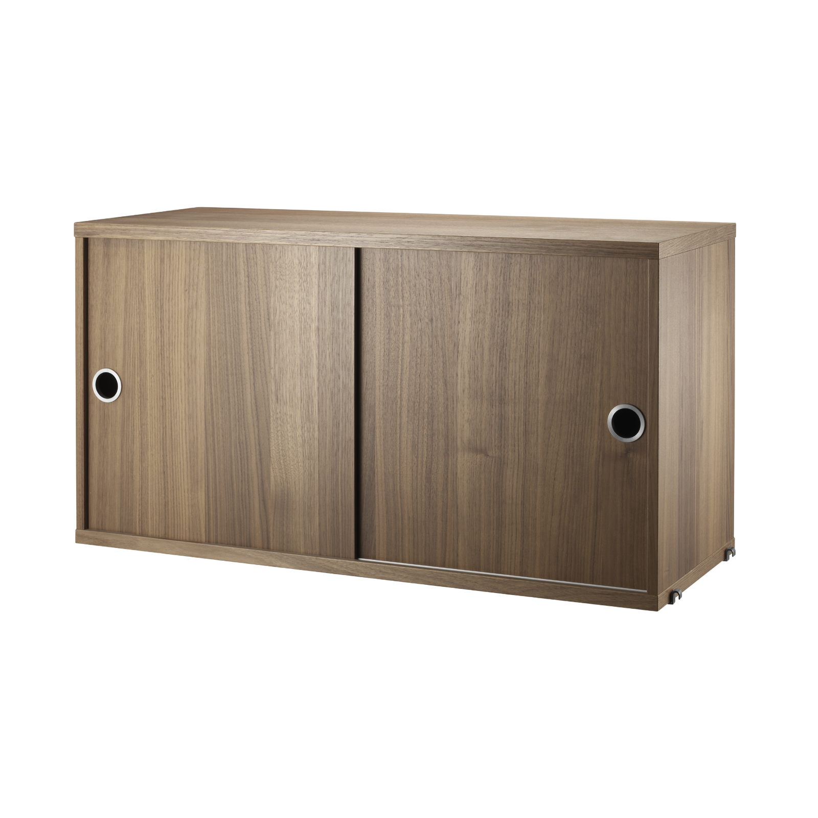 Cabinet with Sliding Doors w78 x d30 x h42 cm Walnut