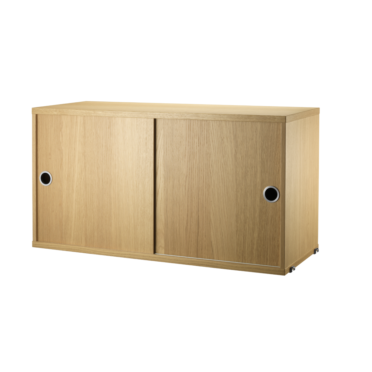 Cabinet with Sliding Doors w78 x d30 x h42 cm Oak