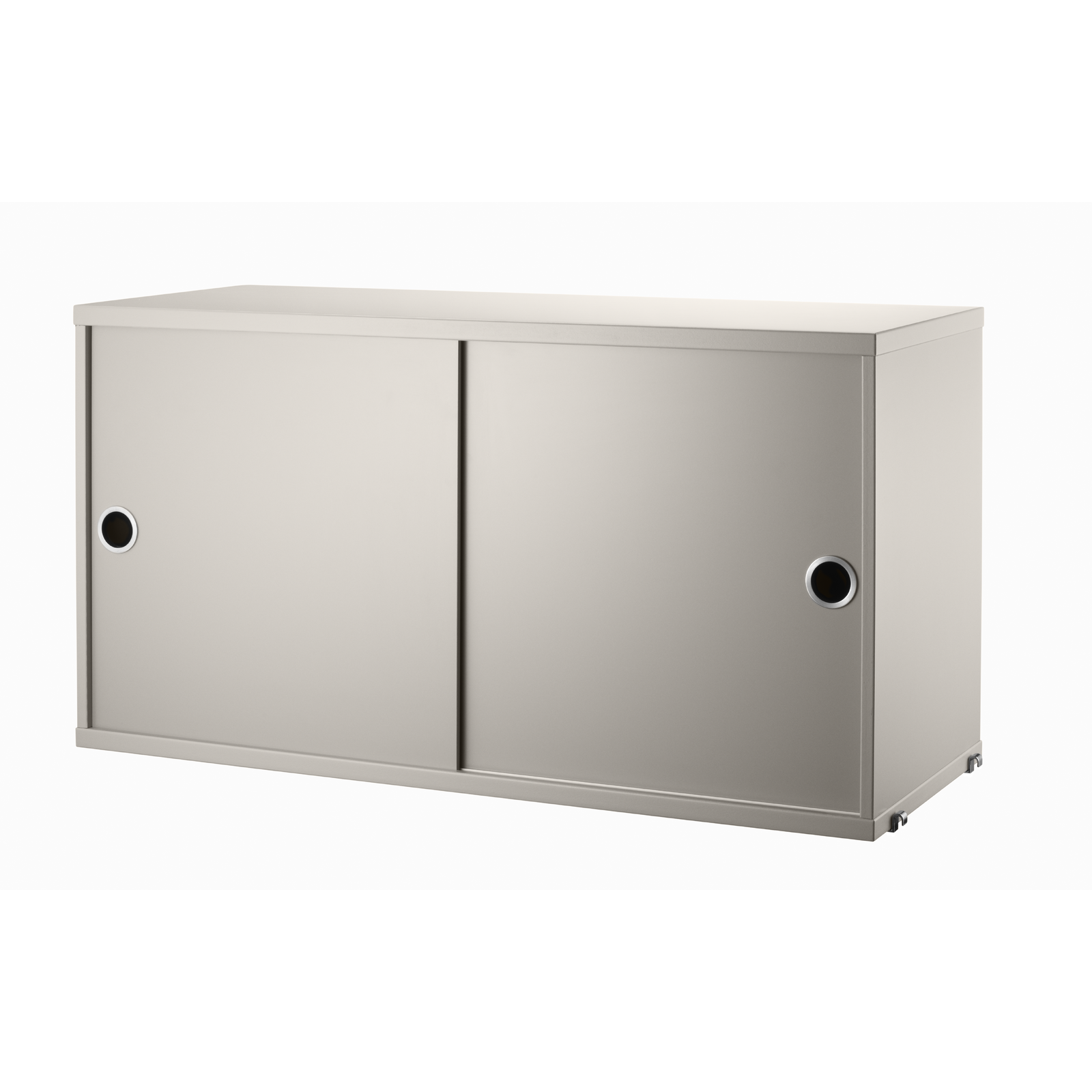 Cabinet with Sliding Doors w78 x d30 x h42 cm Beige