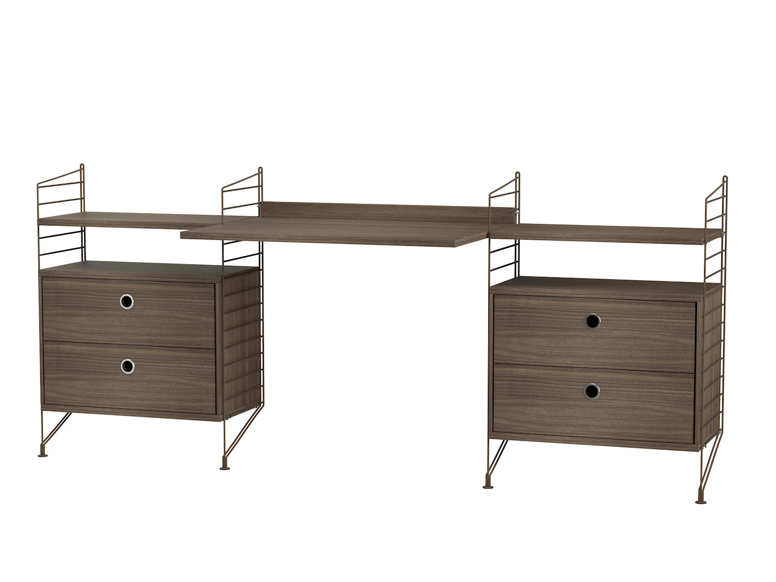 String Furniture Arbeitsplatz C Braun / Nussbaum
