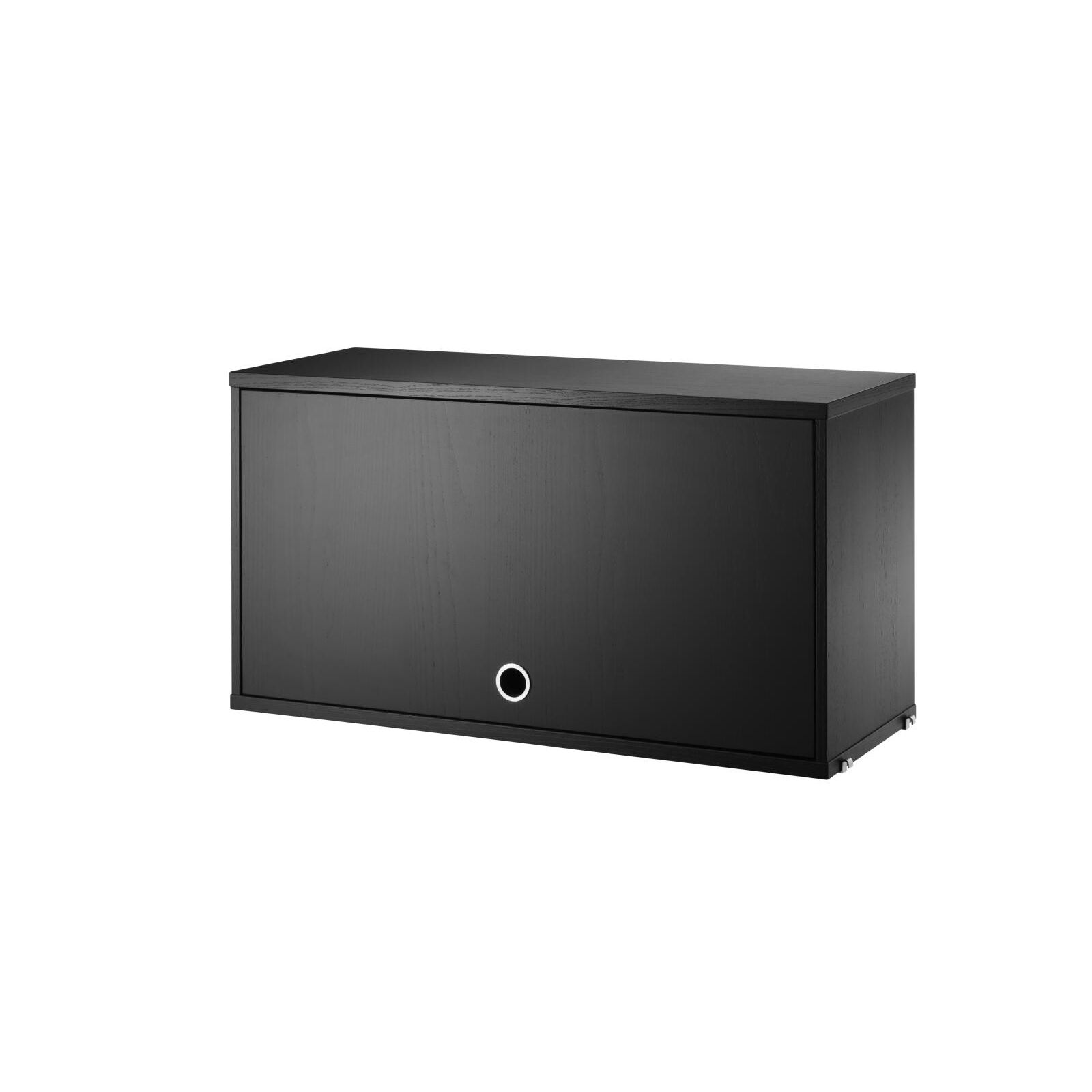 Cabinet with Flip Door w78 x d30 x h42 cm Black stained ash
