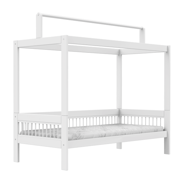 Lifetime Kidsrooms house bed with frame for fabric roof - Breeze White