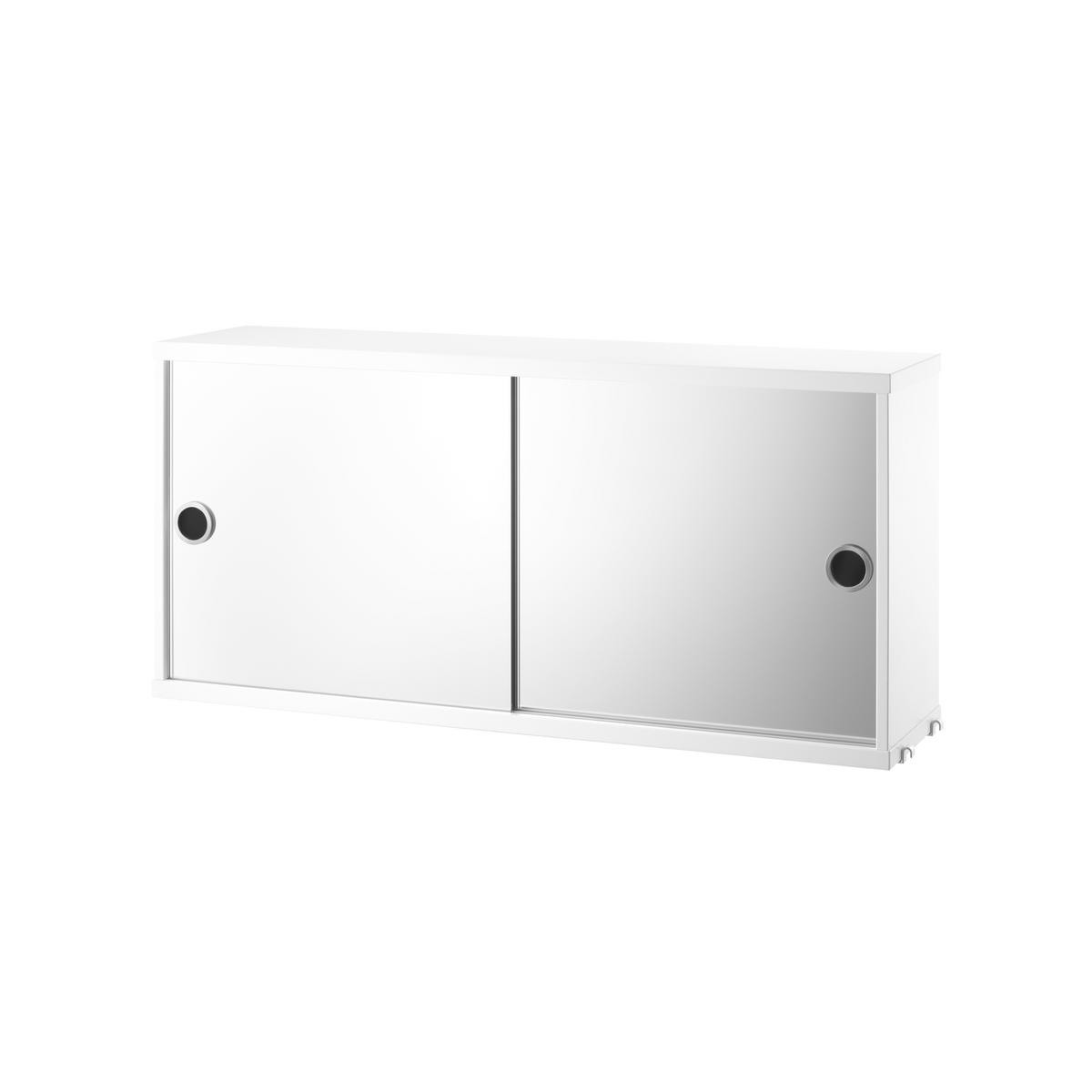 Cabinet with Two Mirror Doors w78 x d20 x h37 White