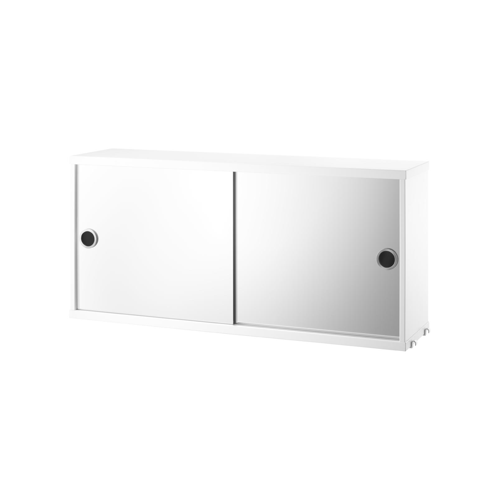 Cabinet with Two Mirror Doors w78 x d20 x h37 White