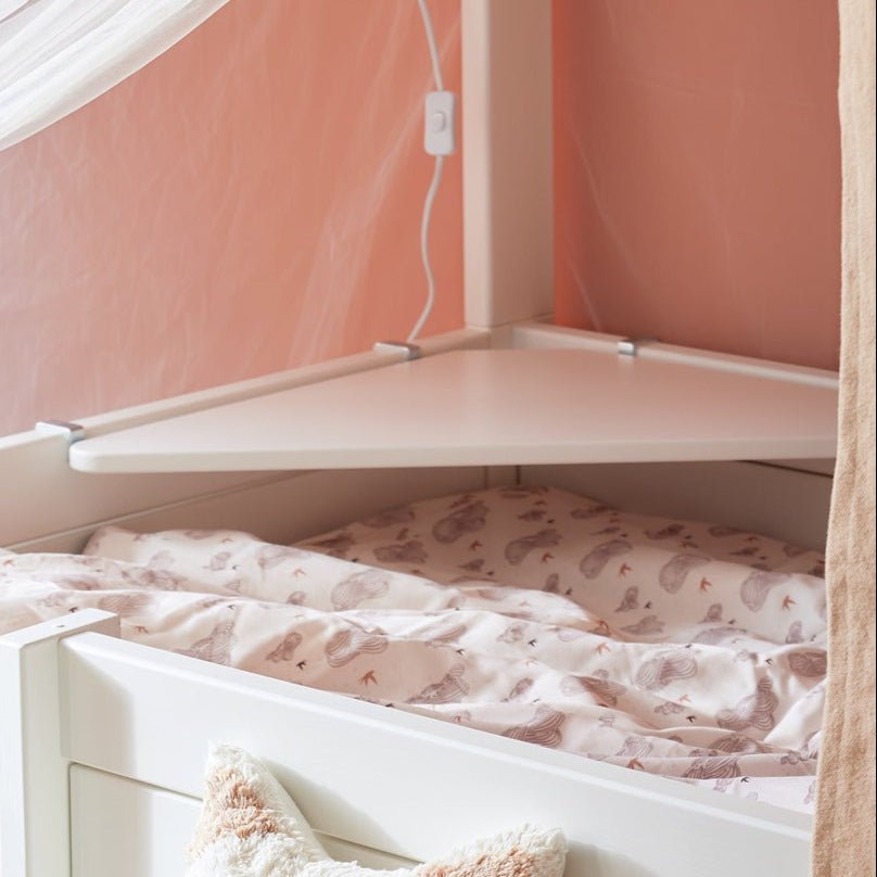 Lifetime Kidsrooms Étagère d'angle pour lit d'enfant Blanc