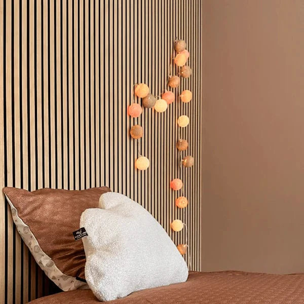 Lifetime Kidsrooms Lichterkette mit Baumwollkugeln - Crisp Peach