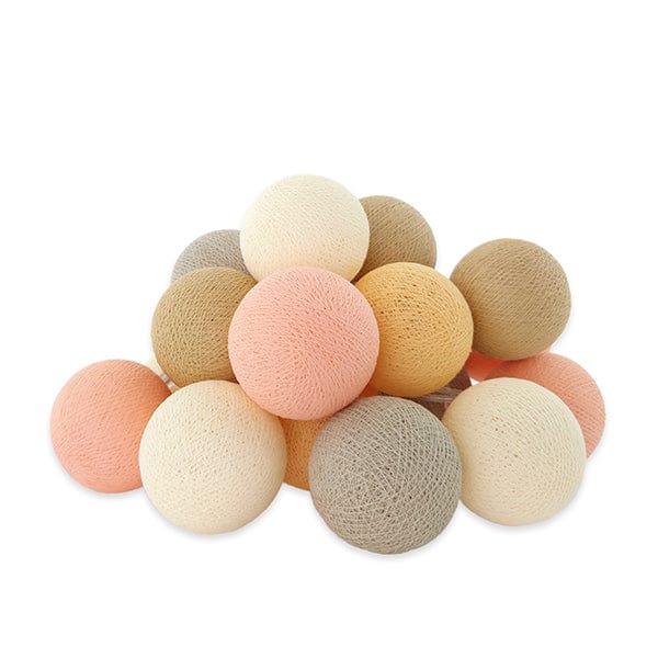 Lifetime Kidsrooms Lichterkette mit Baumwollkugeln - Crisp Peach