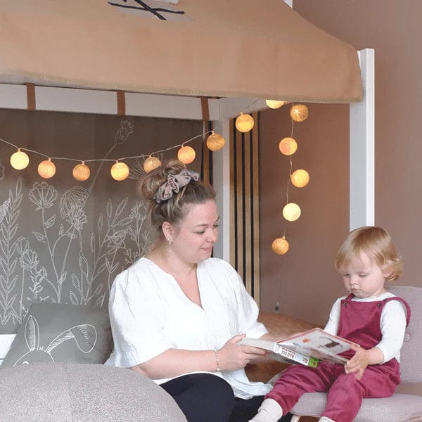 Lifetime Kidsrooms Lichterkette mit Baumwollkugeln - Crisp Peach