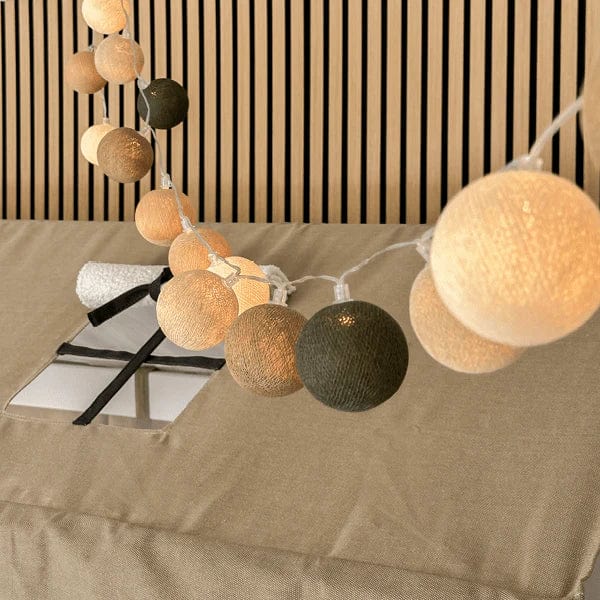 Lifetime Kidsrooms Lichterkette mit Baumwollkugeln - Earthy Green