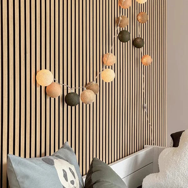 Lifetime Kidsrooms Lichterkette mit Baumwollkugeln - Earthy Green