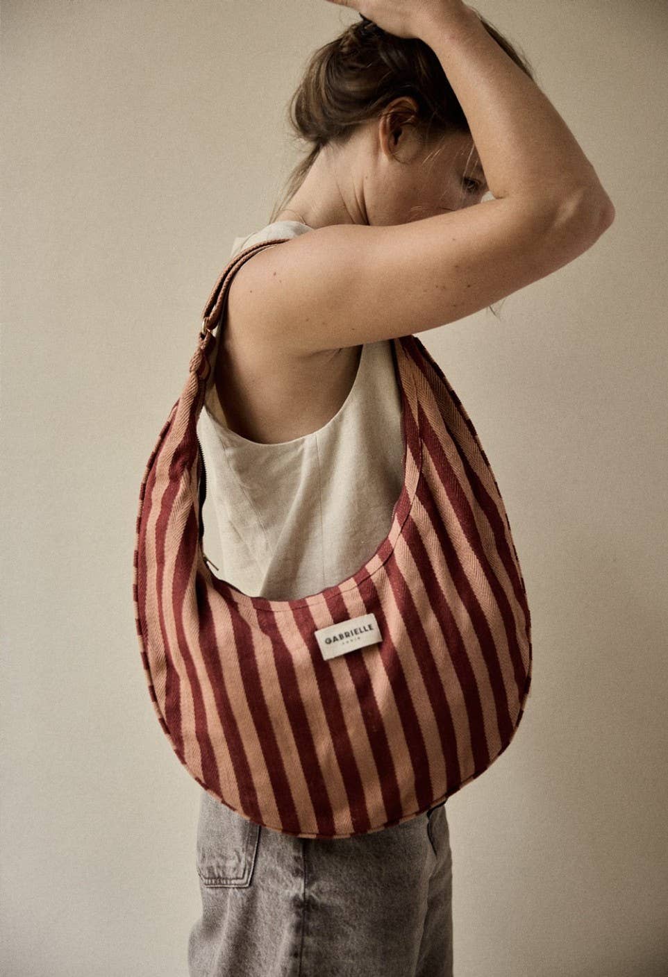 Gabrielle Paris sac banane coton rayé Garance