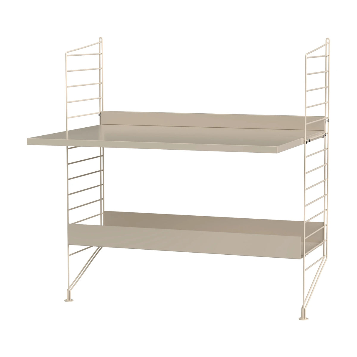 String Furniture Kinderzimmer A Weiss / Beige Regalsystem