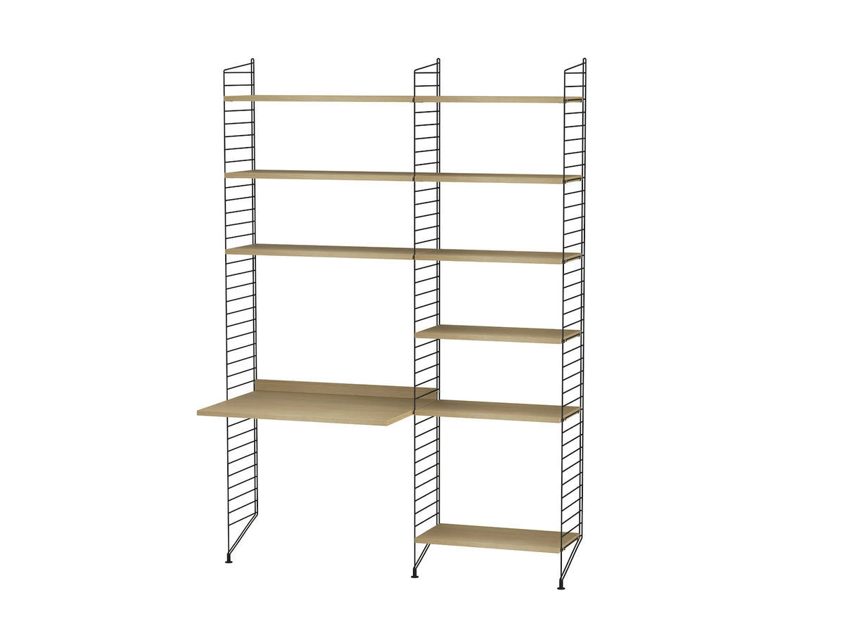 String Furniture children's room D black / oak shelving system