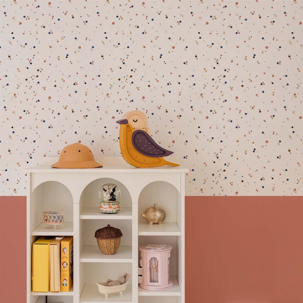 Dekornik Tapete Simple dots minimini cinnamon blue Streifen 50 x 280