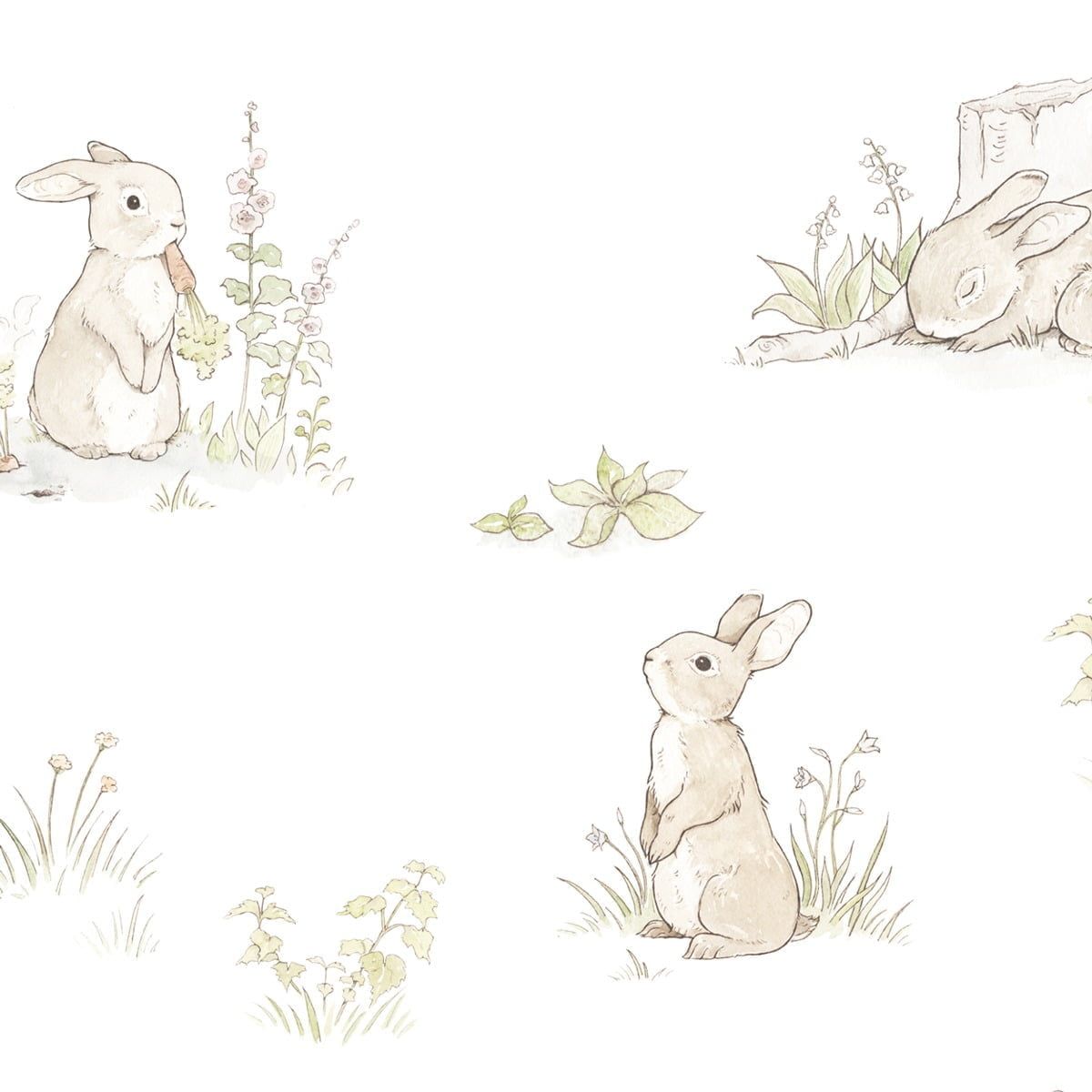 Carta da parati Dekornik Rabbit Day Classic a righe 50 x 280