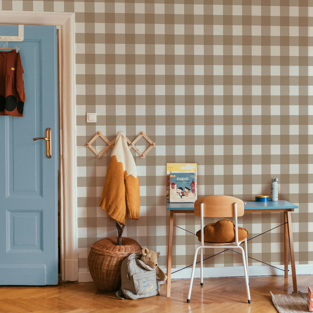 Carta da parati Dekornik a righe classiche marroni 50 x 280
