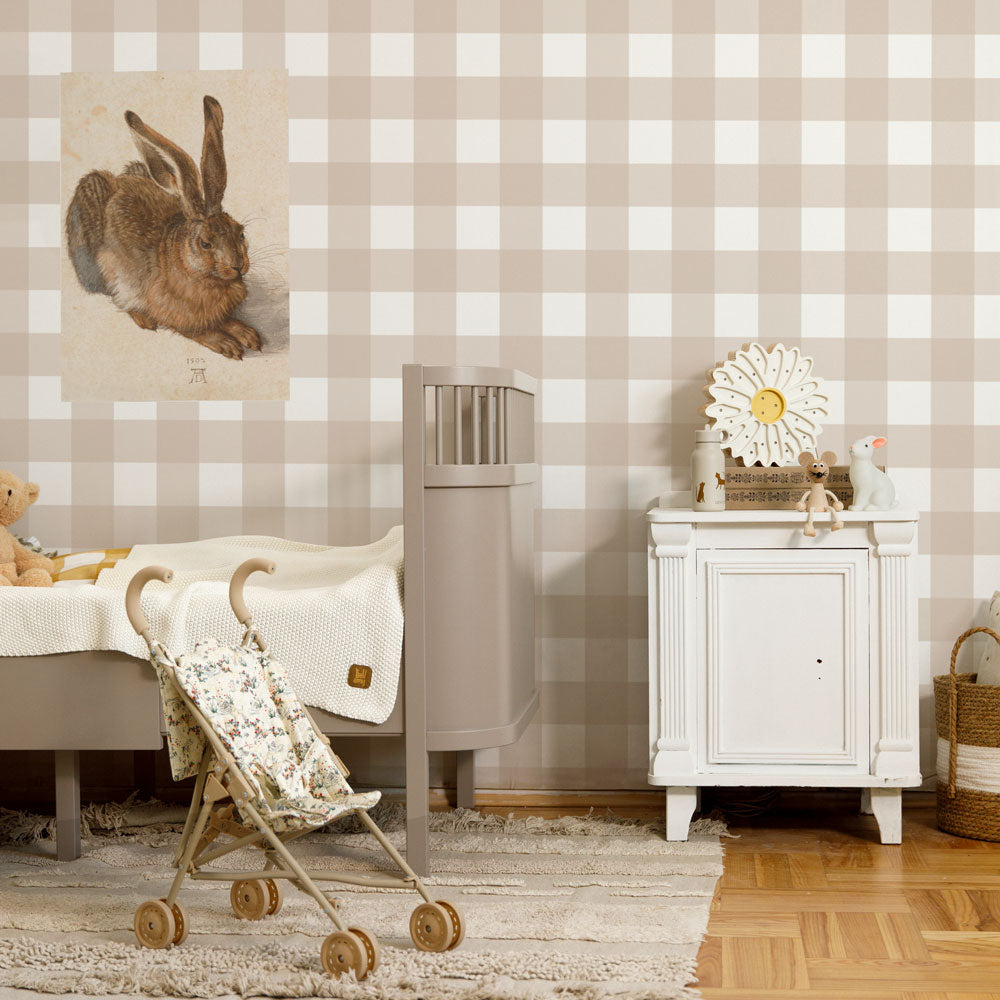 Carta da parati Dekornik a righe classiche beige 50 x 280