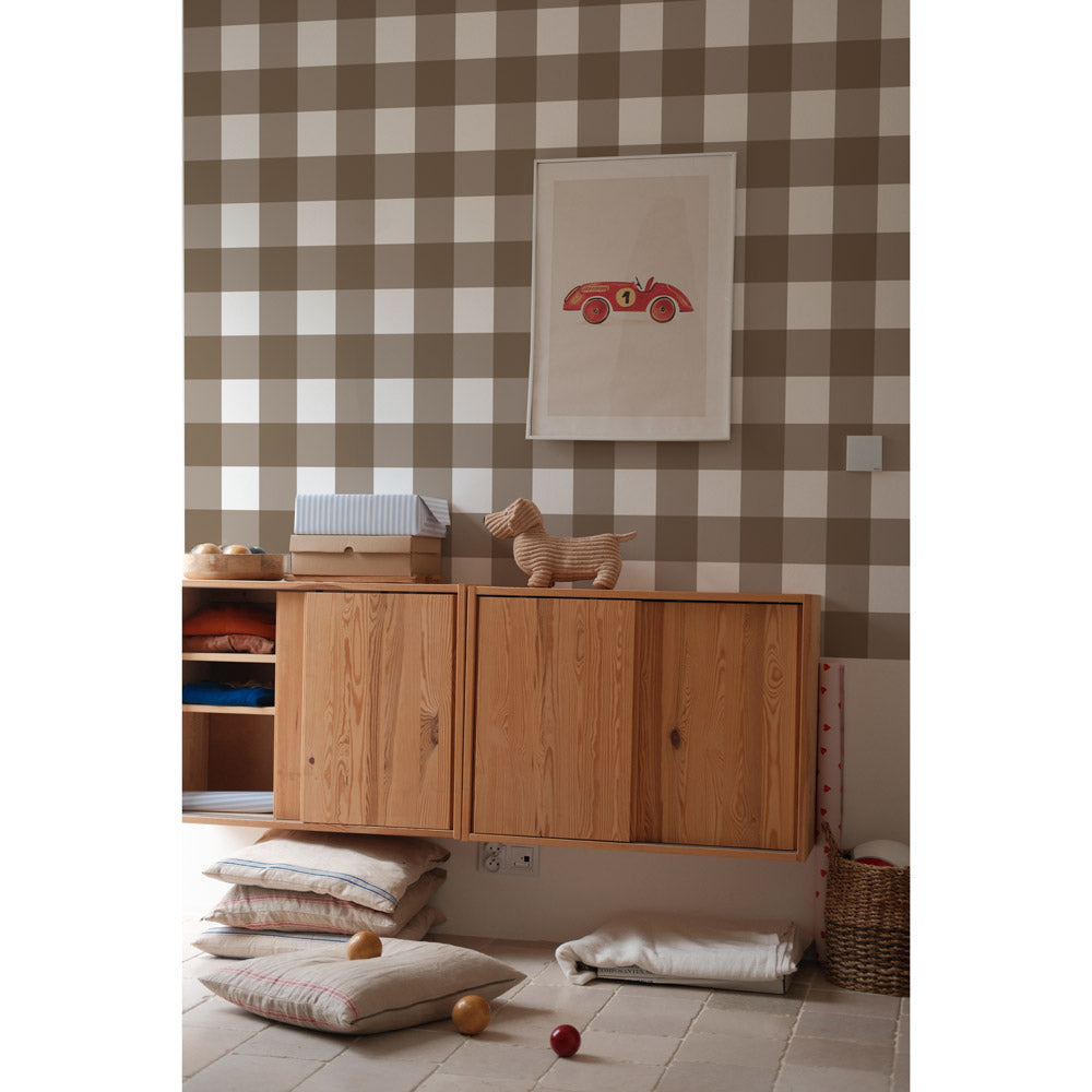 Carta da parati Dekornik a righe classiche marroni 50 x 280