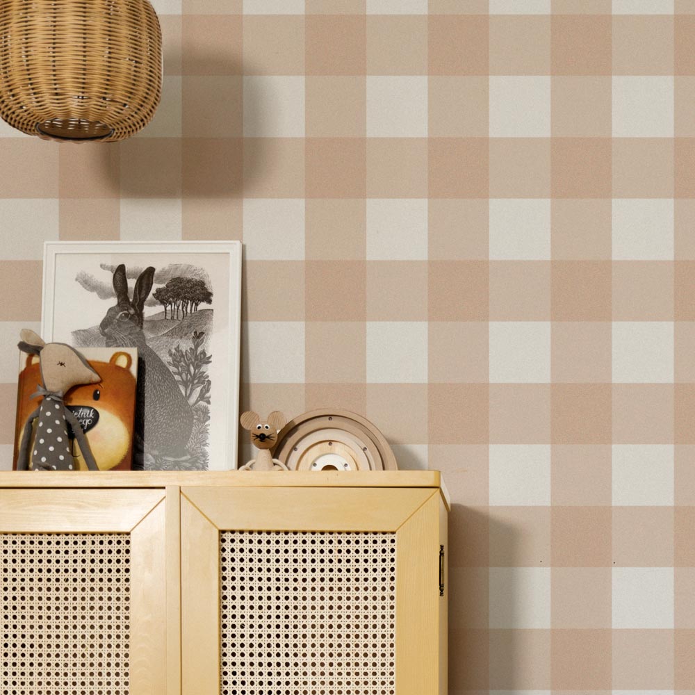 Dekornik Tapete Karo Classic Peach Streifen 50 x 280