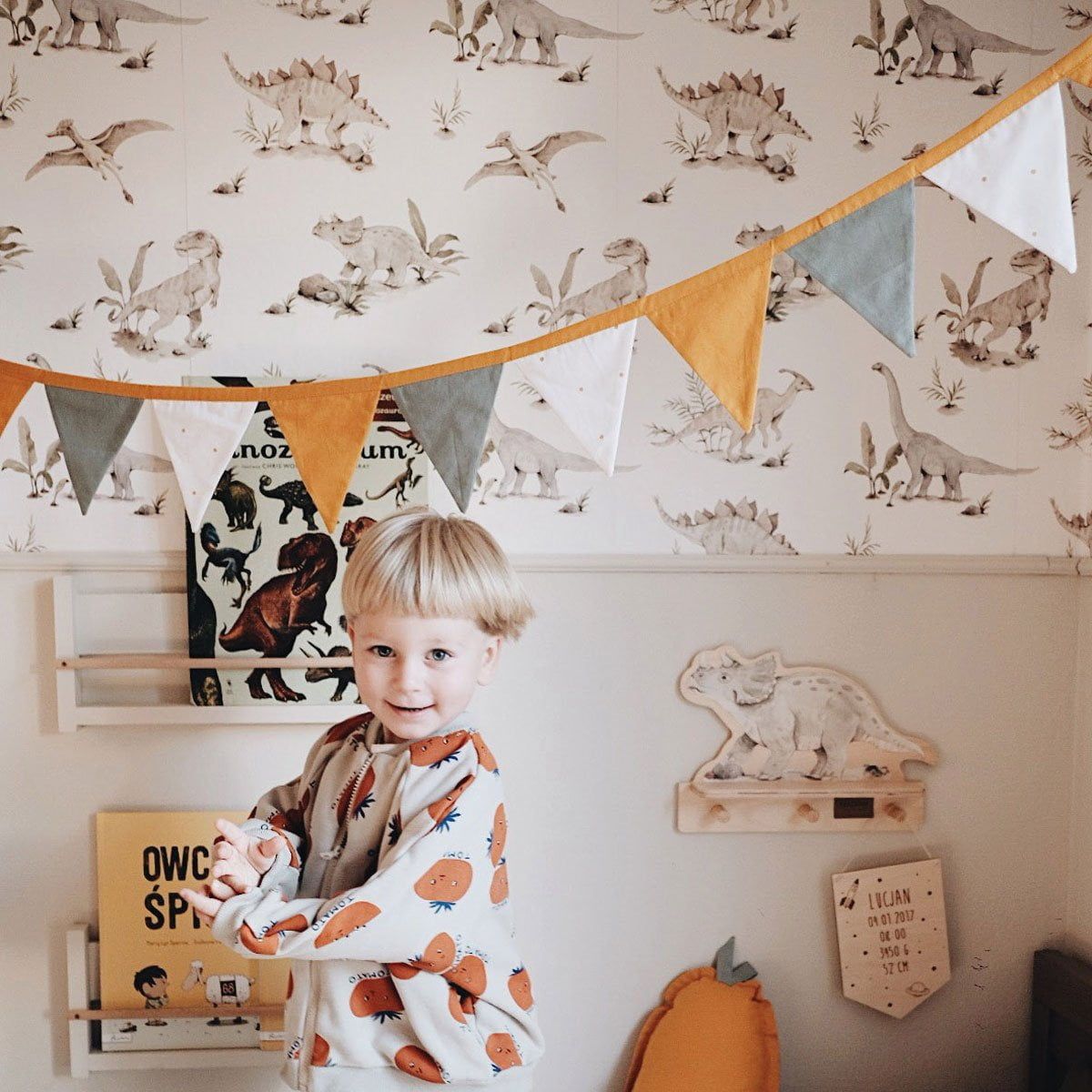 Dekornik Tapete Happy Dinos Streifen 50 x 280
