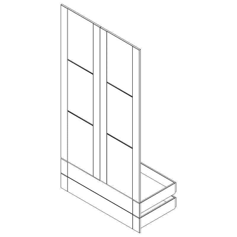 Lifetime Kidsrooms 2 short wardrobe doors and 2 drawers - 100 cm White