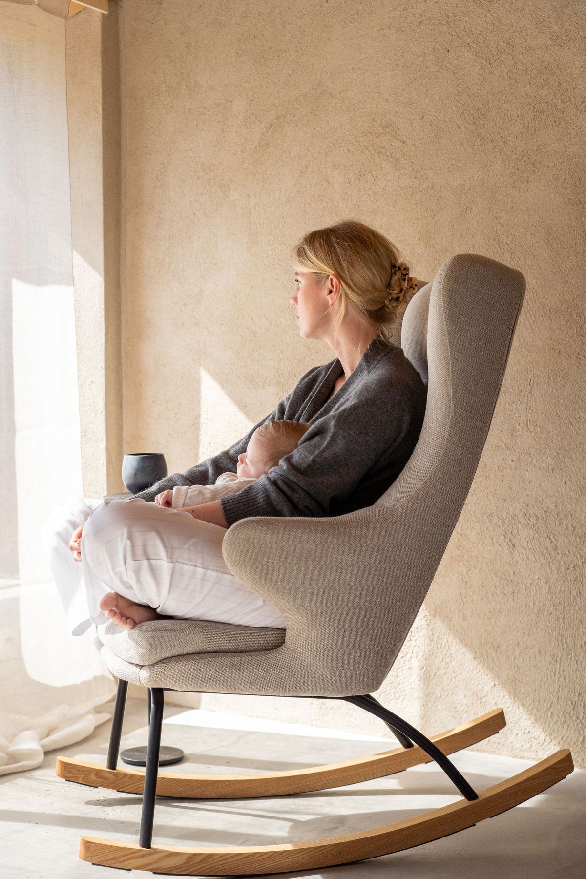 Quax Fauteuil à bascule De Luxe Sand Grey