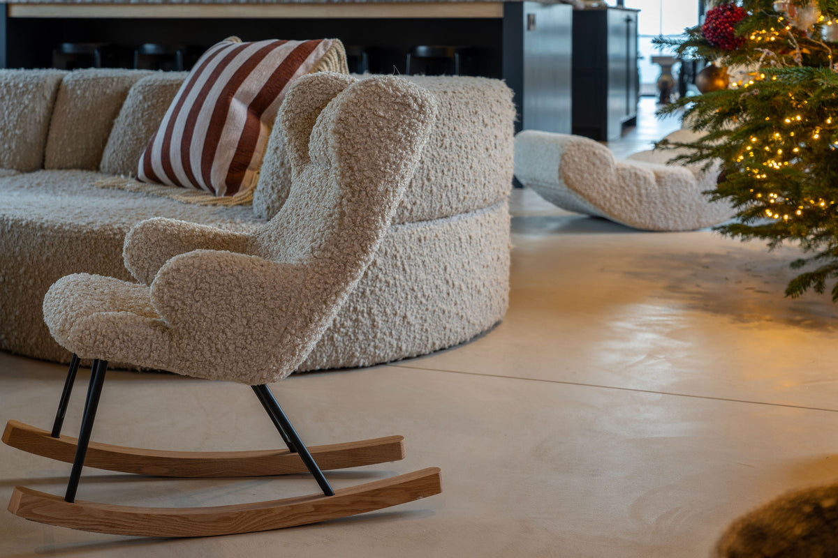 Quax Fauteuil à bascule / d'allaitement De Luxe Mouton