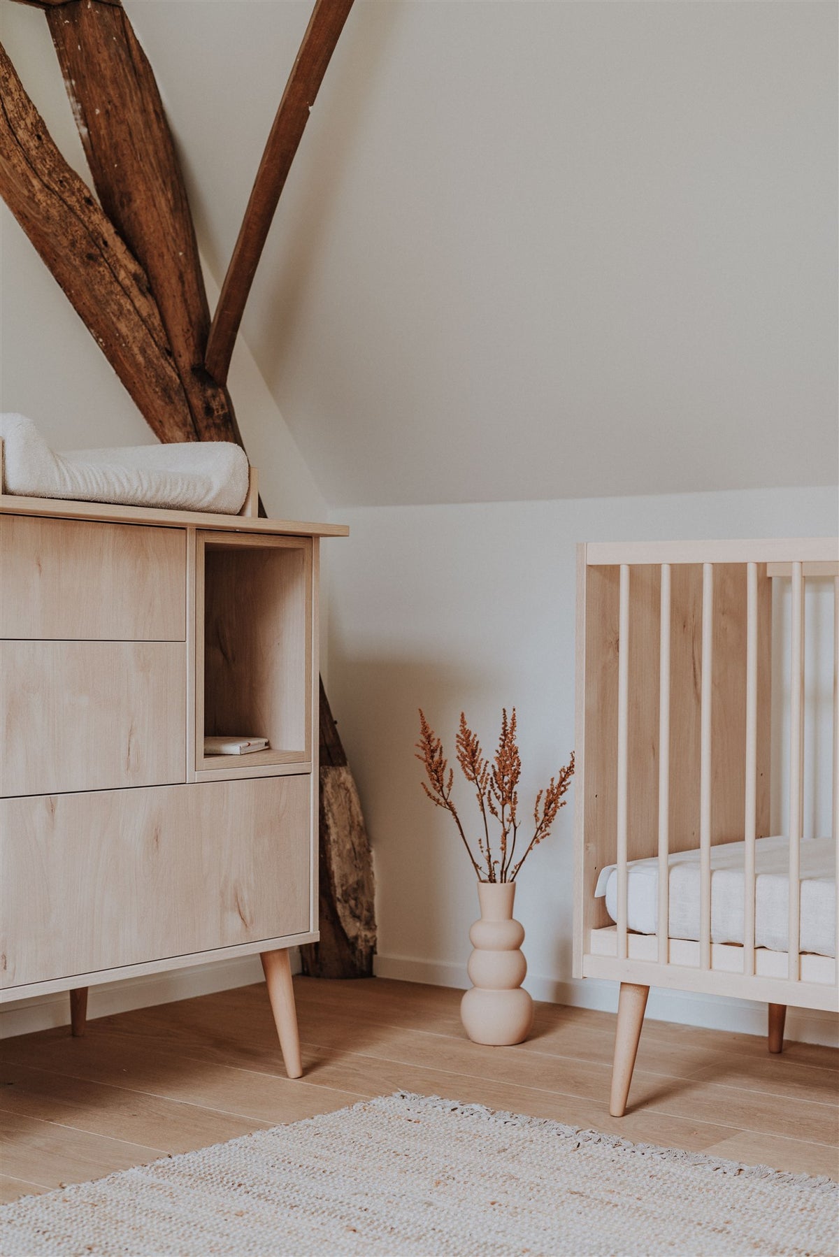 Quax COCOON Changing unit for chest of drawers Natural Oak
