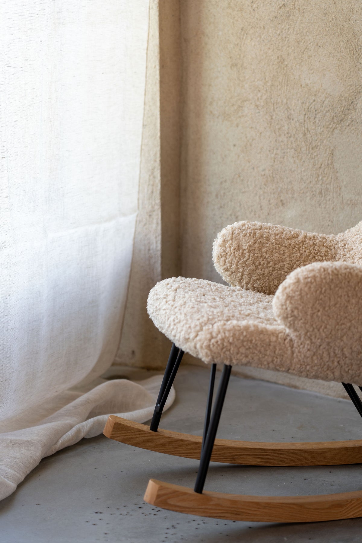 Quax Fauteuil à bascule / d'allaitement De Luxe Mouton
