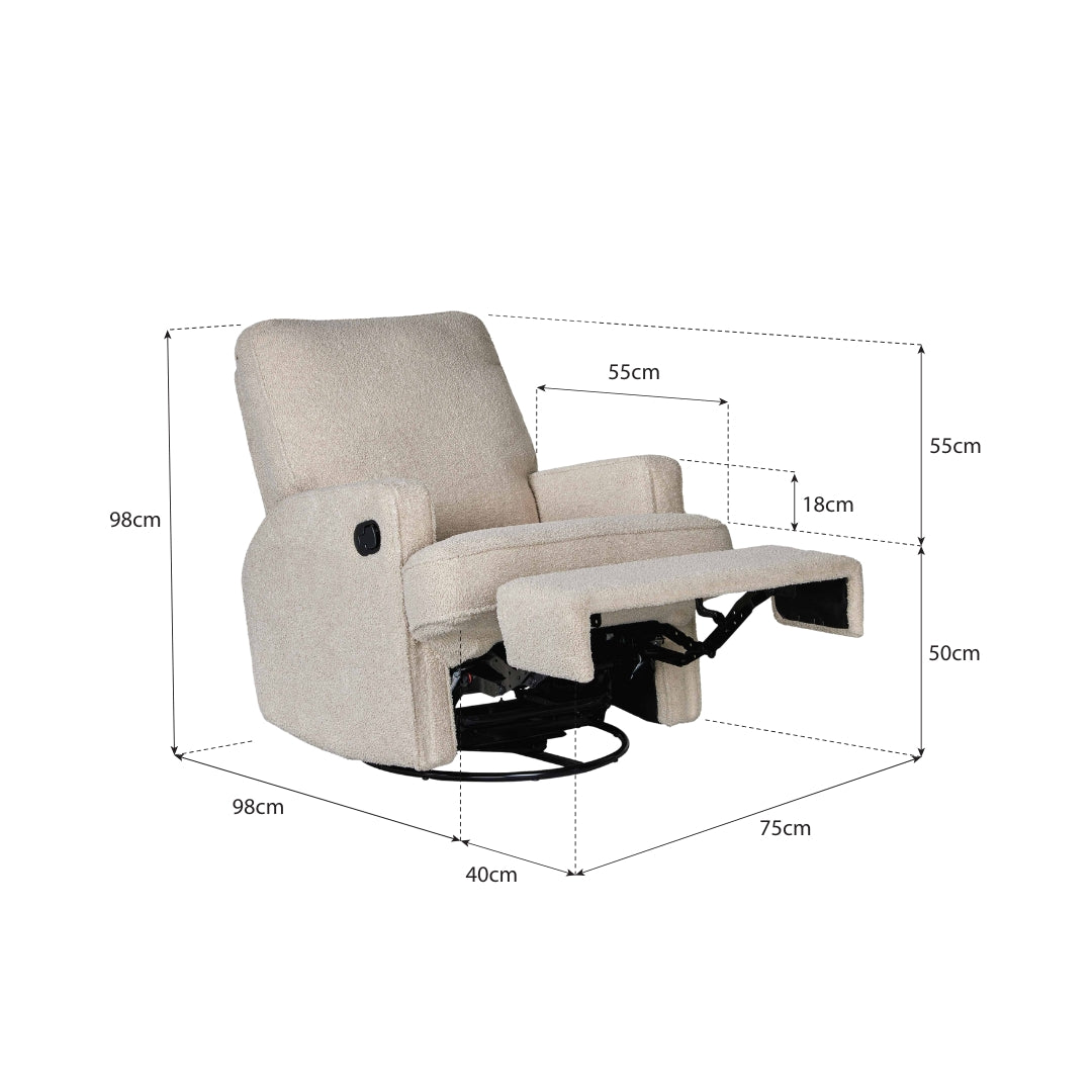 Quax Fauteuil de relaxation Swivel & Gliding Taupe