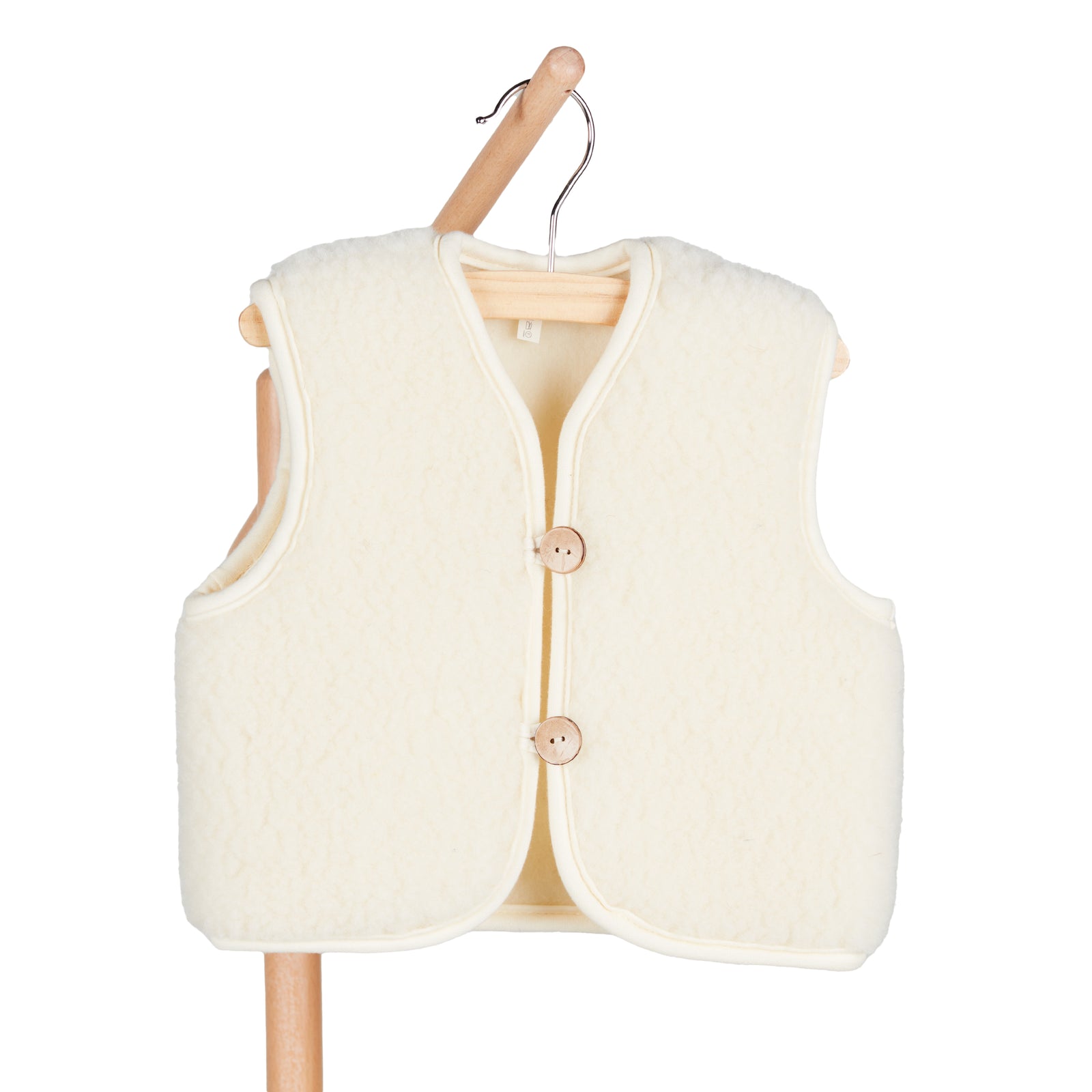 Quax Teddy-weste 3 6M 100% Merino Wool Cream