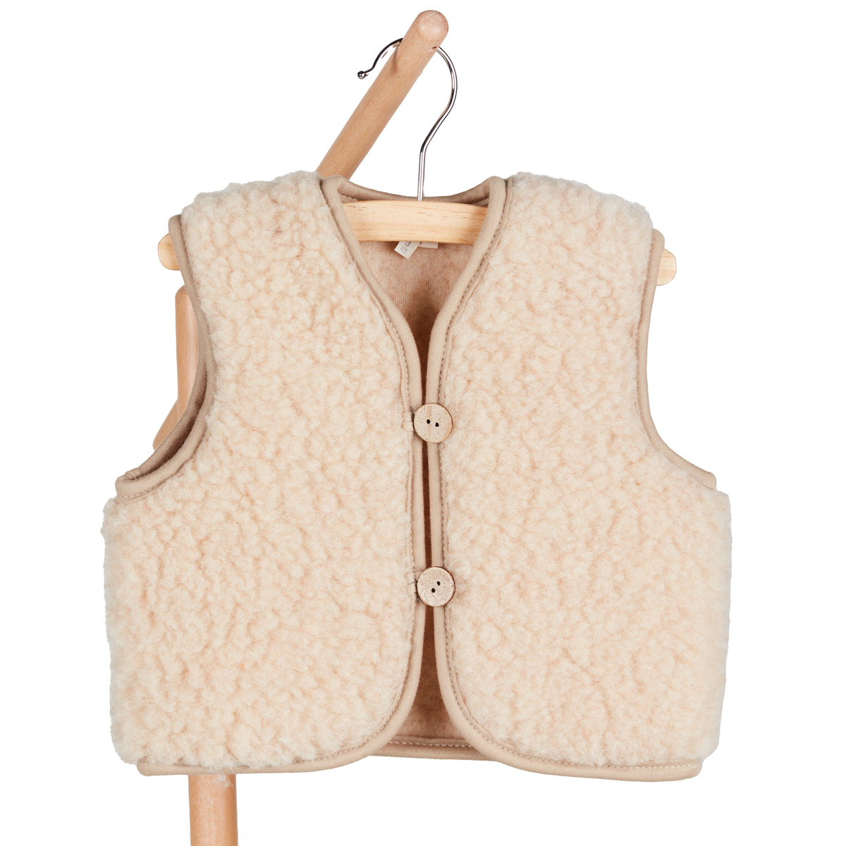 Quax Teddy-weste 3 6M 100% Merino Wool Nutmeg