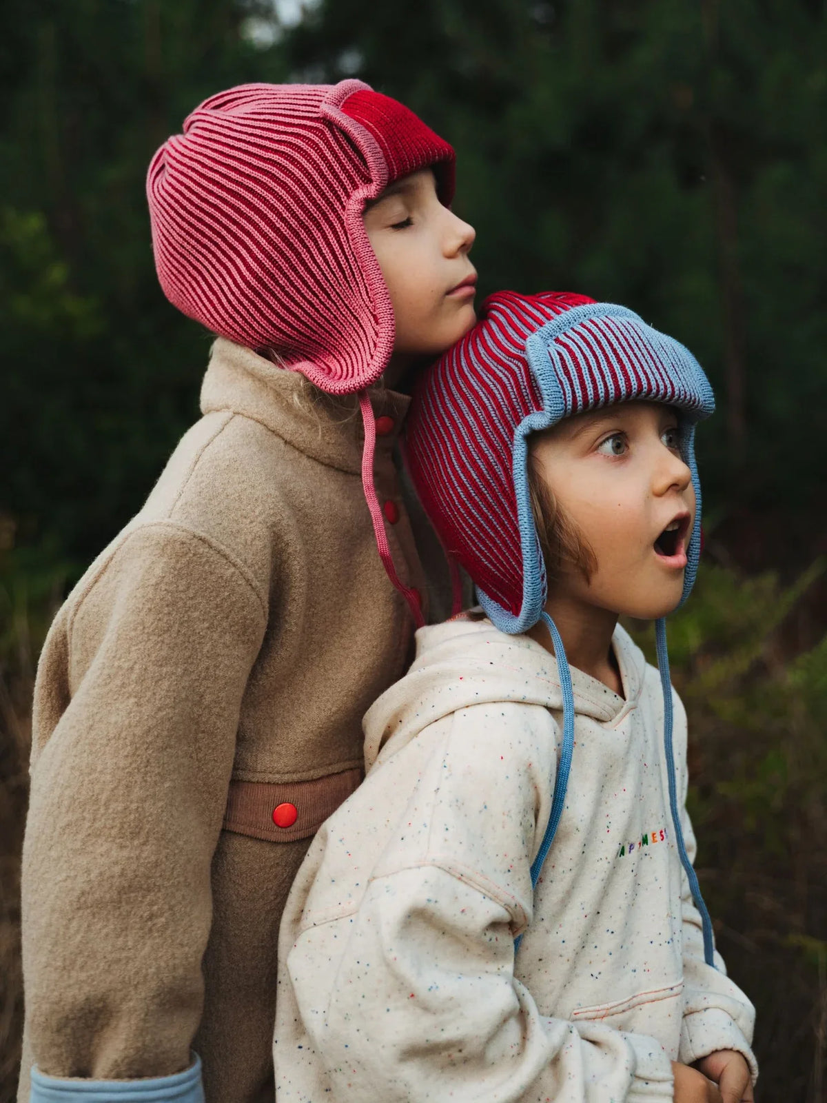 Happy Mess merino pilot hat Polar Bear