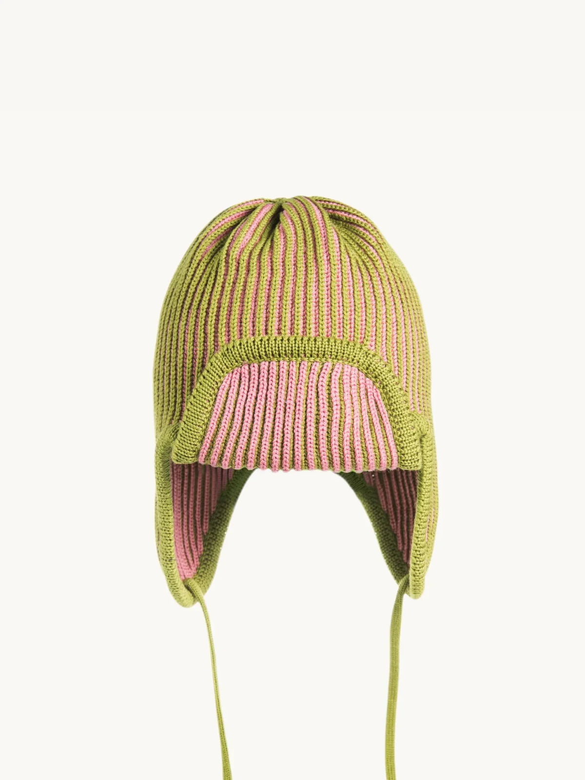 Happy Mess merino pilot hat Polar Bear