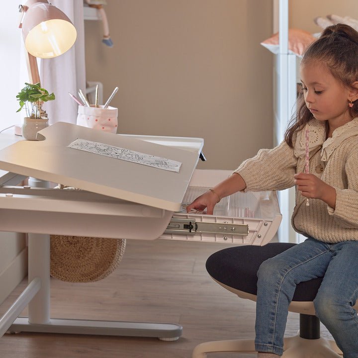 Lifetime Kidsrooms Electrically adjustable desk ERGO - Folding part left White