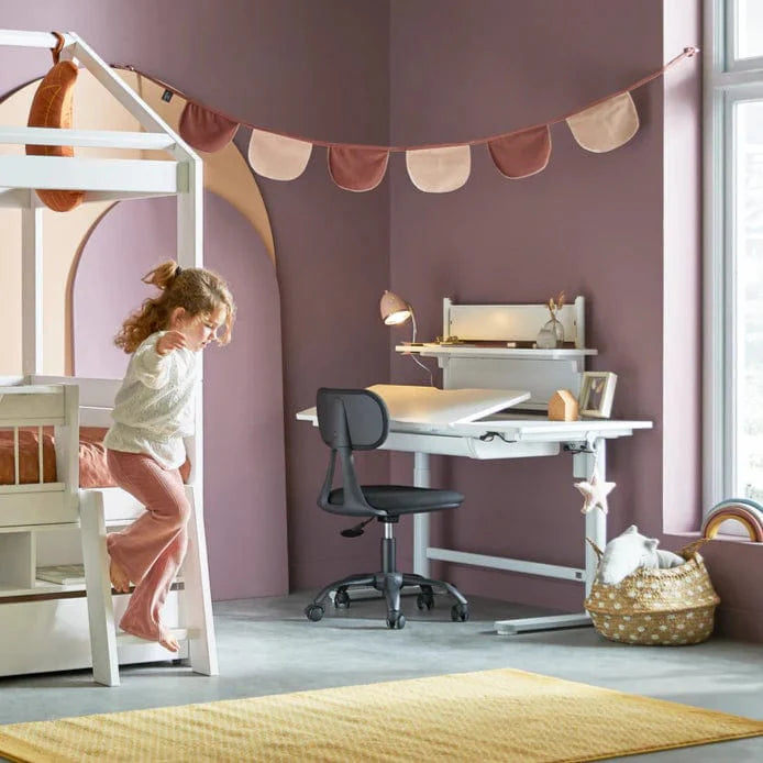 Lifetime Kidsrooms Electrically adjustable desk ERGO - Folding part left White