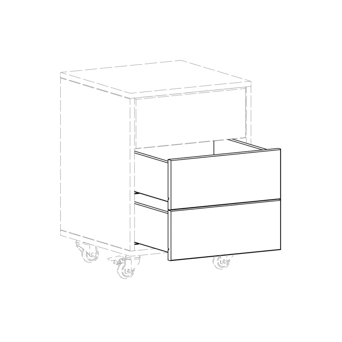 Set di cassetti per comodini Lifetime Kidsrooms Whitewash