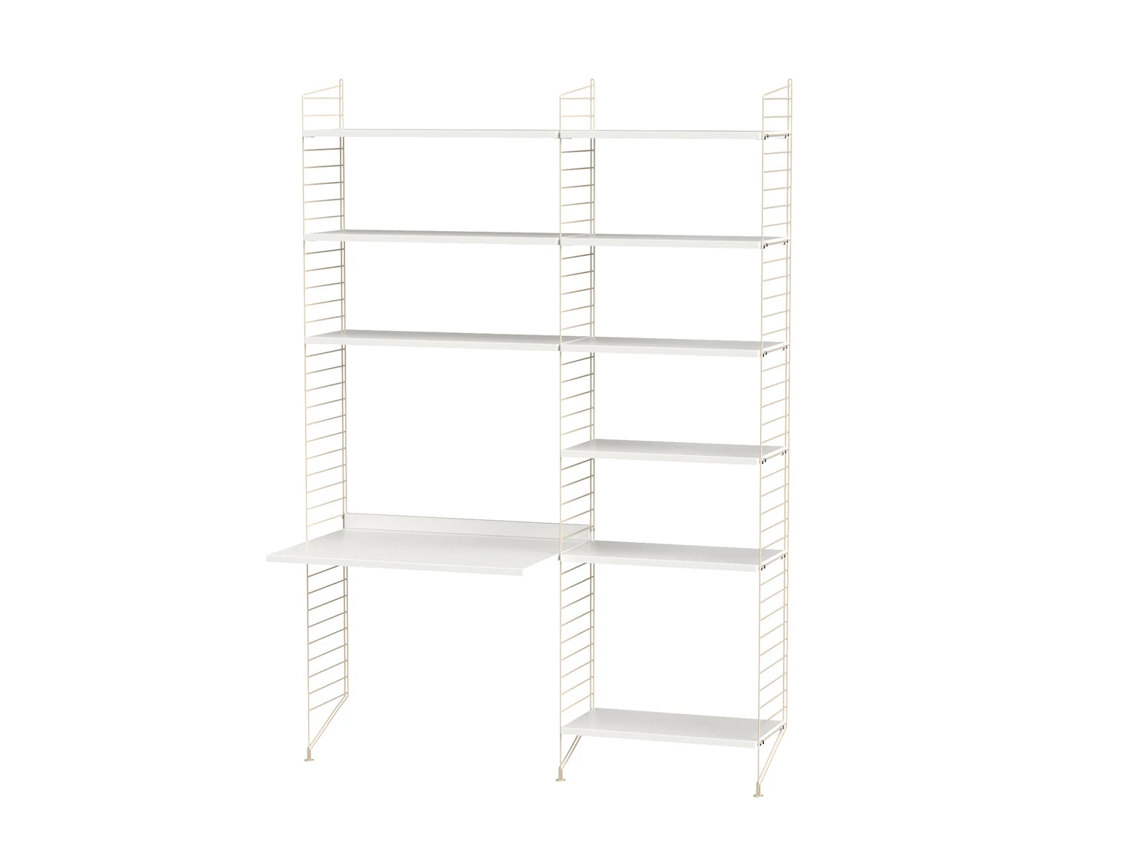 String Furniture Chambre d'enfant D Beige / Blanc Système d'étagères