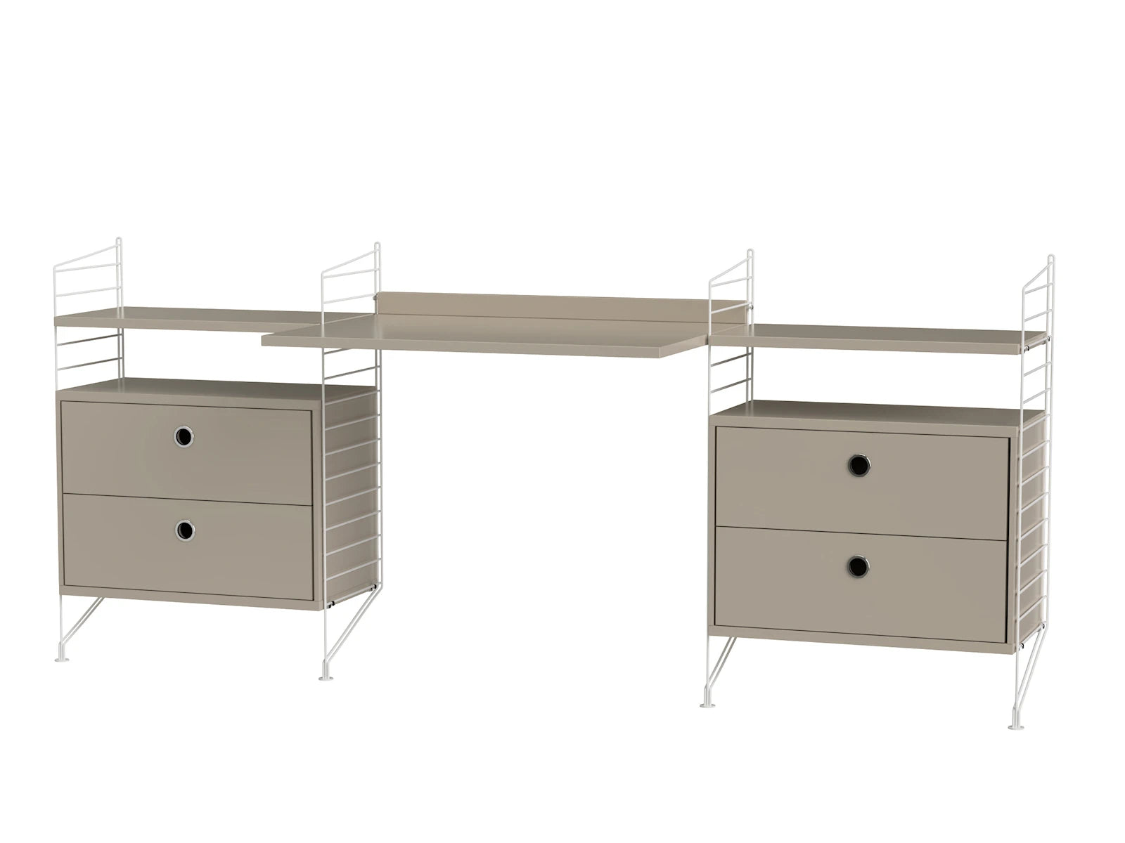 String Furniture Arbeitsplatz C Weiss / Beige