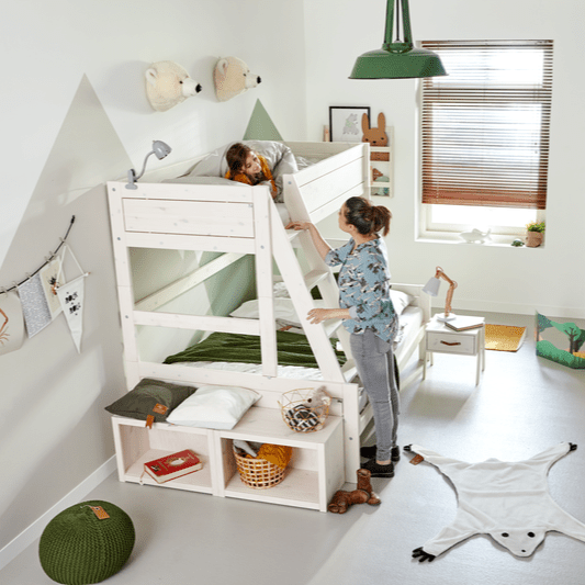 Lifetime Kidsrooms Lit superposé Family avec échelle 90/120 - Original Blanc