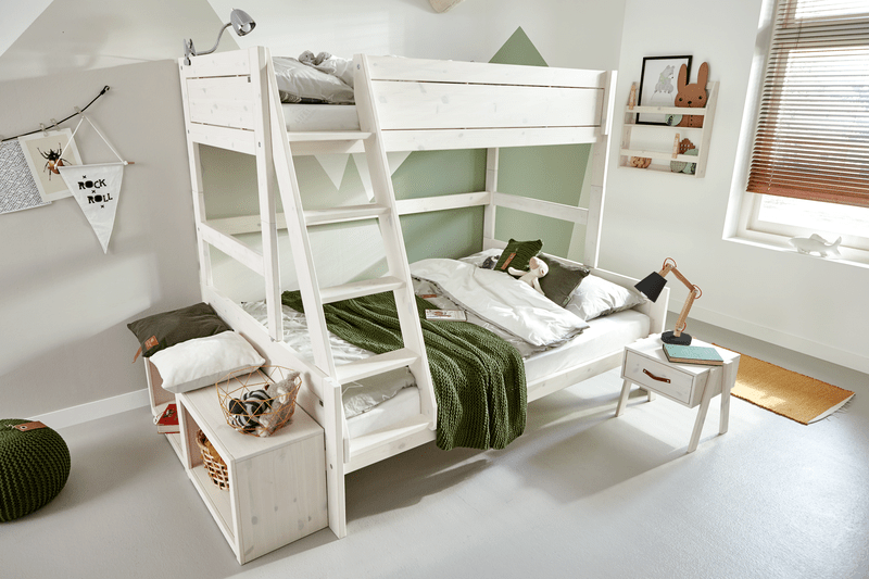 Lifetime Kidsrooms Lit superposé Family avec échelle 90/140 - Original Blanc