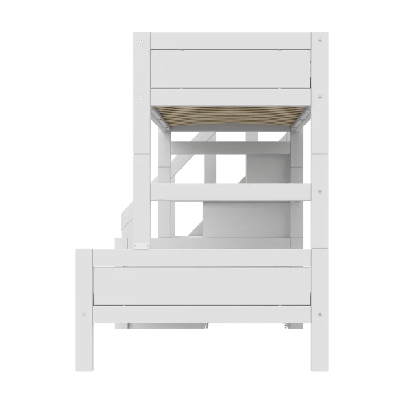 Lifetime Kidsrooms Lit superposé Family avec escalier 90/120 - Original Blanc