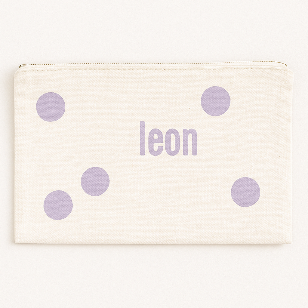 Francis Ebet toiletry bag dots purple