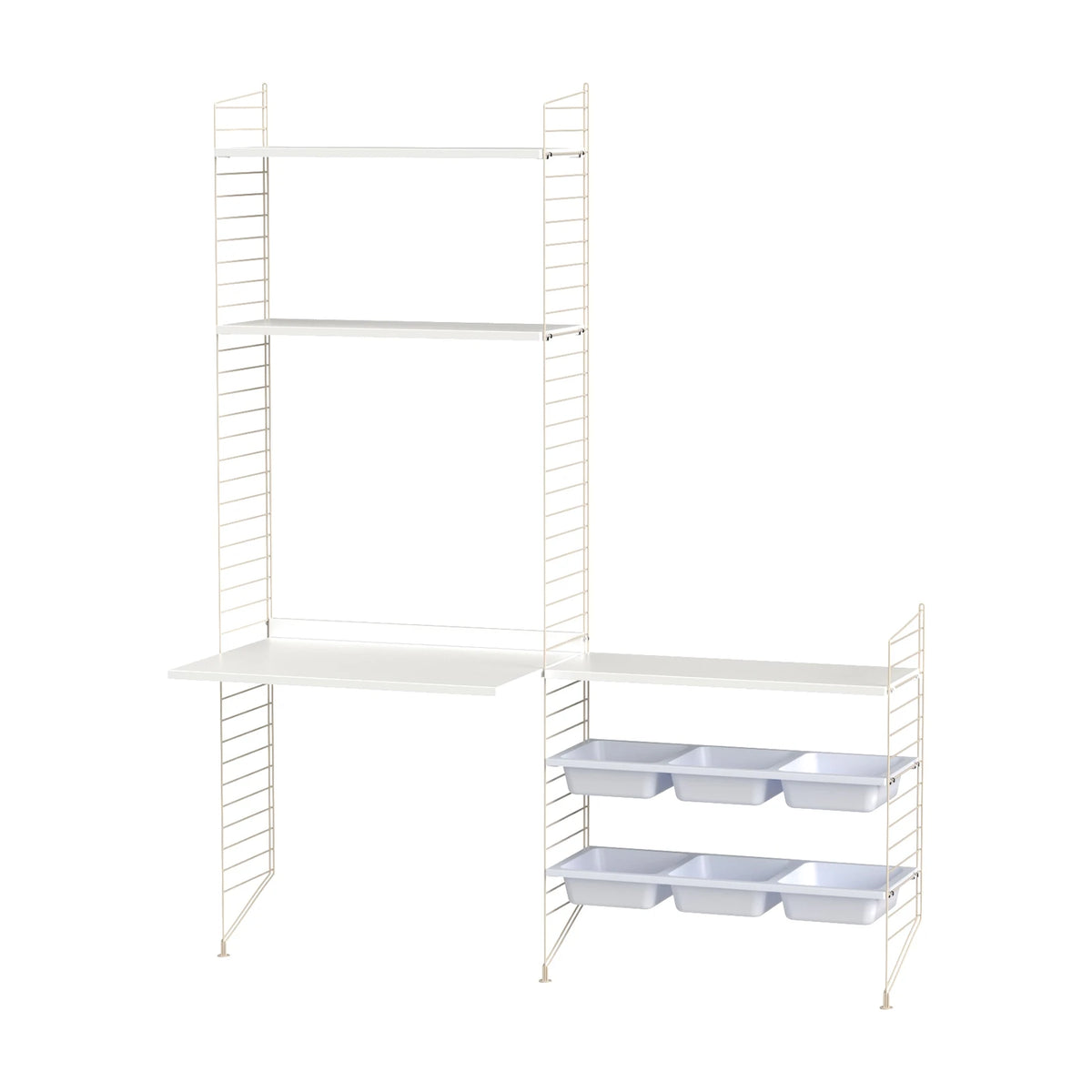 String Furniture children's room E black / oak shelving system